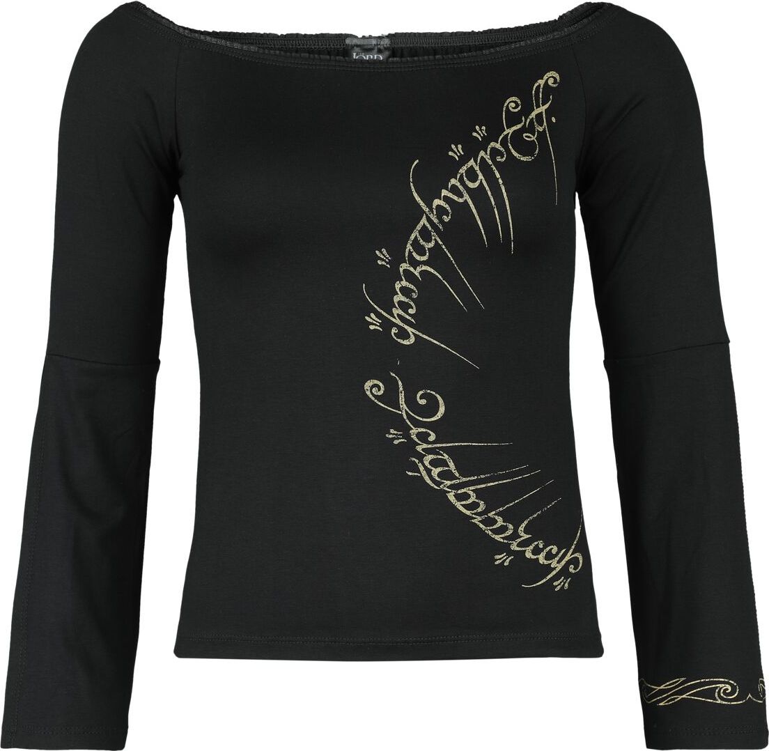 Pán prstenů Ring Inscription Dámské tričko s dlouhými rukávy černá - Merchstore.cz Pán prstenů Ring Inscription Dámské tričko s dlouhými rukávy černá - Merchstore.cz