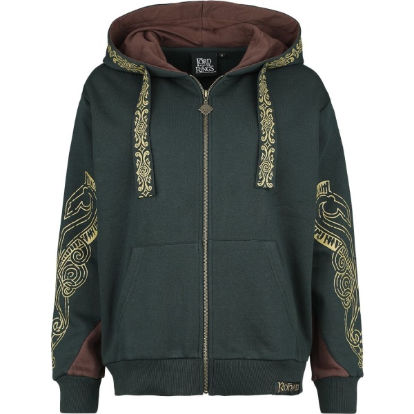 Pán prstenů Rohirrim Dámská mikina s kapucí na zip zelená - Merchstore.cz