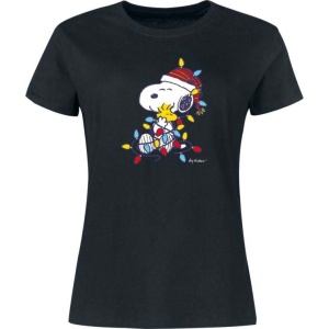 Peanuts Snoopy und Woodstock Dámské tričko černá - Merchstore.cz