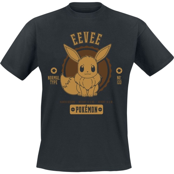 Pokémon Evoli Tričko černá - Merchstore.cz