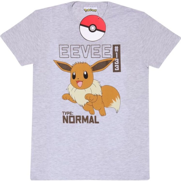 Pokémon Evoli Tričko šedá - Merchstore.cz