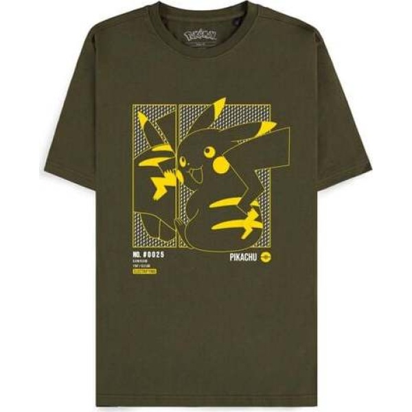 Pokémon Green Pikachu Tričko tmave zelená - Merchstore.cz