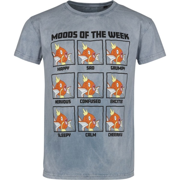 Pokémon Karpador - Moods Of The Week Tričko modrá - Merchstore.cz