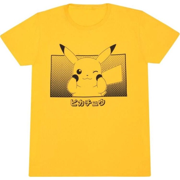 Pokémon Pikachu Katakana Tričko žlutá - Merchstore.cz