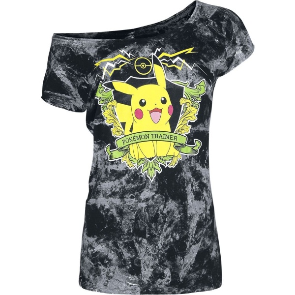 Pokémon Pikachu - Pokémon Trainer Dámské tričko černá - Merchstore.cz