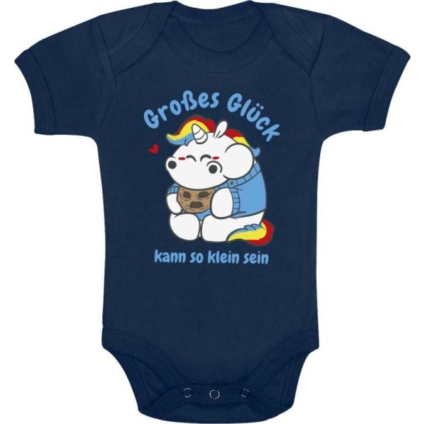 Pummeleinhorn Großes Glück - Kann so klein sein body modrá - Merchstore.cz