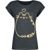 Pusheen Golden Pusheen Dámské tričko charcoal - Merchstore.cz