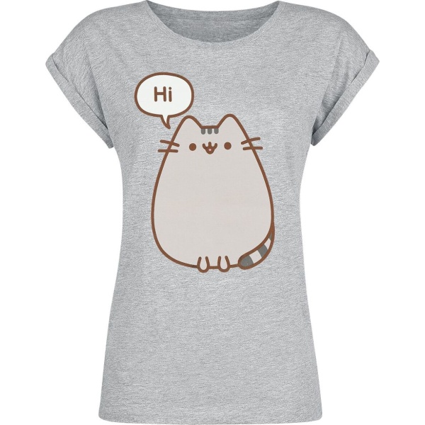 Pusheen Hi Bye Dámské tričko prošedivelá - Merchstore.cz