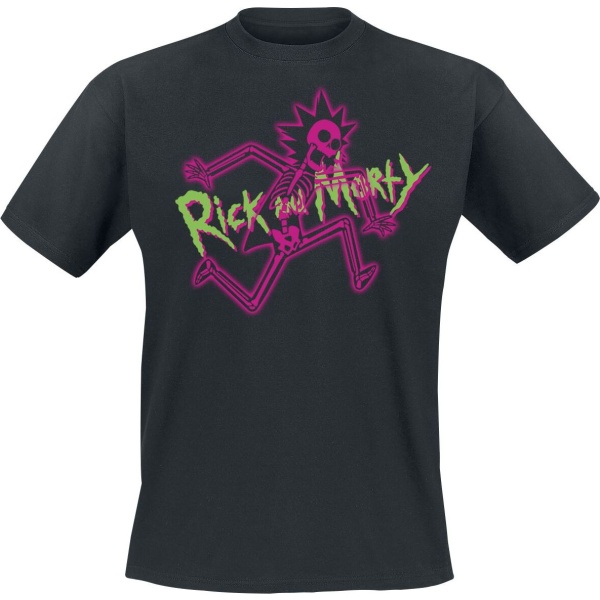 Rick And Morty Rick - Skeleton Tričko černá - Merchstore.cz