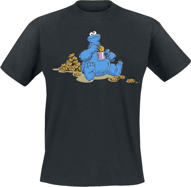 Sesame Street Cookie Monster - Cookie Time Tričko černá - Merchstore.cz Sesame Street Cookie Monster - Cookie Time Tričko černá - Merchstore.cz