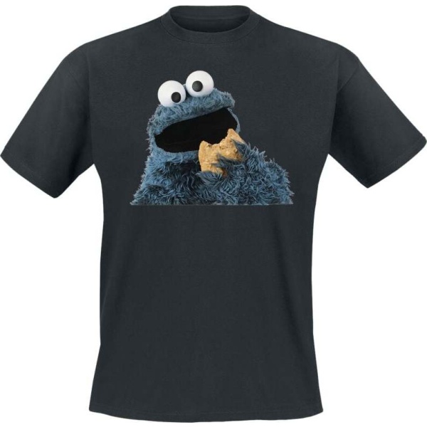 Sesame Street Cookie Monster - Cookie Tričko černá - Merchstore.cz