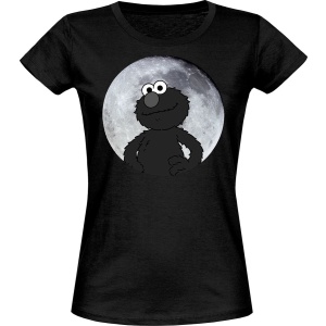 Sesame Street Elmo Moonnight Dámské tričko černá - Merchstore.cz