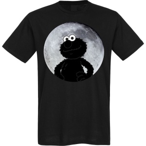 Sesame Street Elmo Moonnight Tričko černá - Merchstore.cz