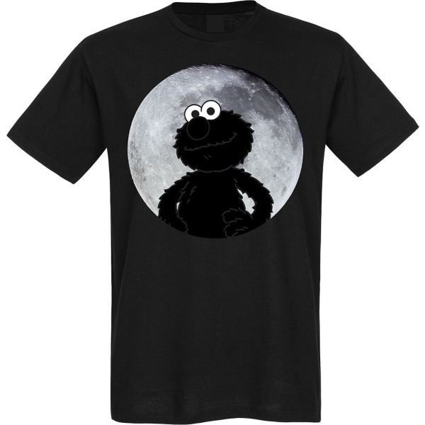 Sesame Street Elmo Moonnight Tričko černá - Merchstore.cz