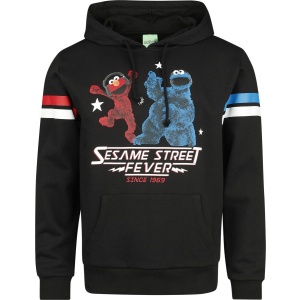 Sesame Street Sesame Street Fever - Elmo und Krümelmonster Mikina s kapucí černá - Merchstore.cz