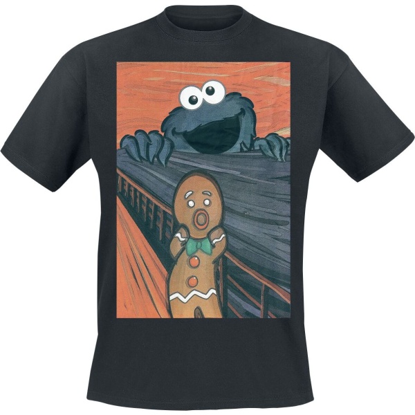 Sesame Street The Cookie Monster - Scream Tričko černá - Merchstore.cz