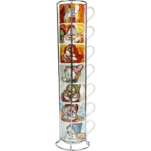 Sněhurka a sedm trpaslíků Espresso hrnky se stojanem The Seven Dwarves Hrnek vícebarevný - Merchstore.cz