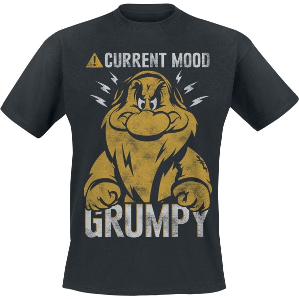 Sněhurka a sedm trpaslíků Snow White and the Seven Dwarfs - Current Mood - Grumpy Tričko černá - Merchstore.cz