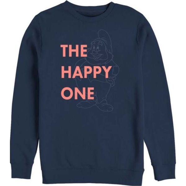 Sněhurka a sedm trpaslíků The Happy One Mikina námořnická modrá - Merchstore.cz