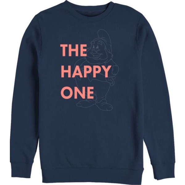 Sněhurka a sedm trpaslíků The Happy One Dámská mikina námořnická modrá - Merchstore.cz