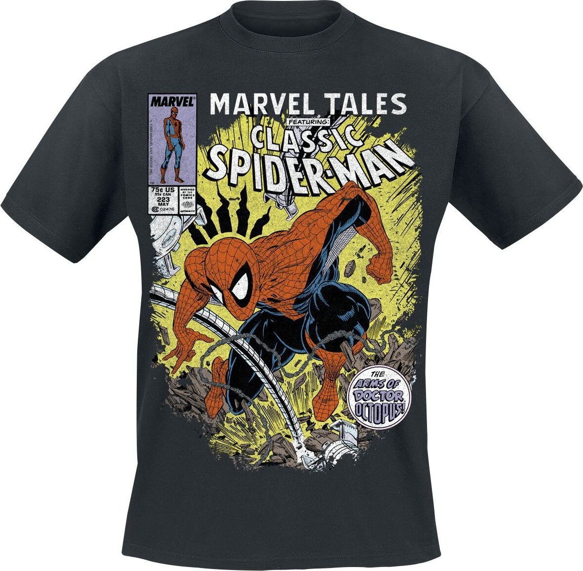 Spider-Man Comic Battle Tričko černá - Merchstore.cz Spider-Man Comic Battle Tričko černá - Merchstore.cz