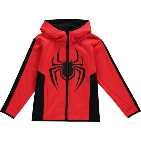 Spider-Man Kids - Miles Morales detská mikina s kapucí na zip červená - Merchstore.cz