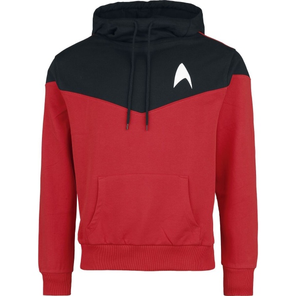 Star Trek Starfleet Command Mikina s kapucí cerná/cervená - Merchstore.cz