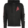 Star Trek Warp Speed Mikina s kapucí na zip černá - Merchstore.cz