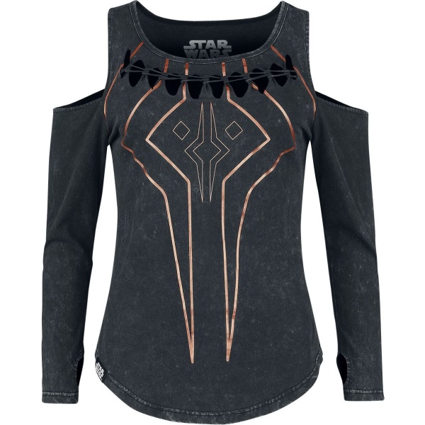 Star Wars Ahsoka Tričko s dlouhým rukávem tmavě šedá - Merchstore.cz