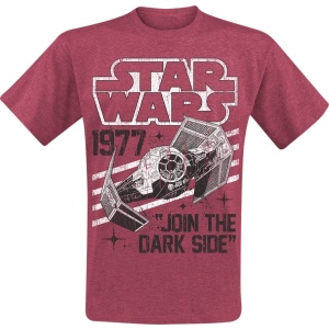 Star Wars Dark Side Tie Fighter Tričko červená - Merchstore.cz