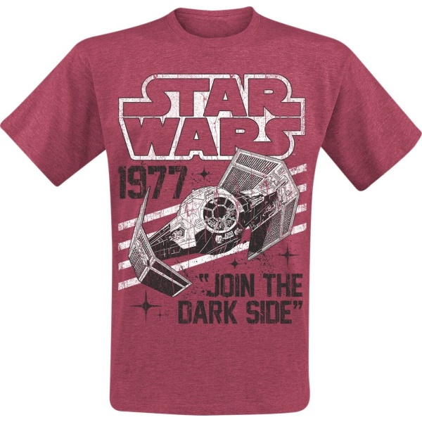 Star Wars Dark Side Tie Fighter Tričko červená - Merchstore.cz