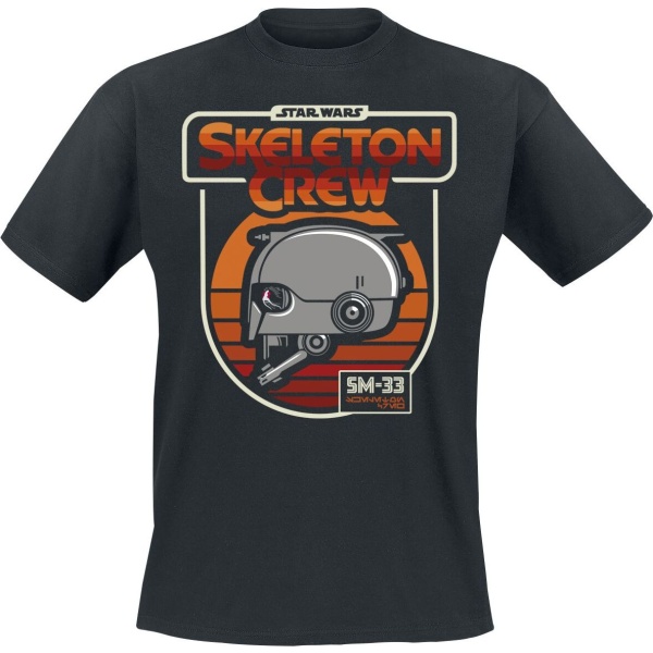 Star Wars Skeleton Crew - SM-33 Retro Tričko černá - Merchstore.cz