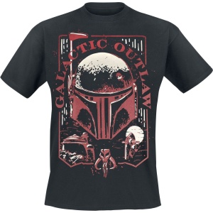 Star Wars The Book Of Boba Fett - Galactic Outlaw Tričko černá - Merchstore.cz