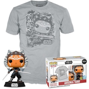 Star Wars The Mandalorian - Ahsoka Tano POP! a tričko (svítí v tmě) Sberatelská postava standard - Merchstore.cz