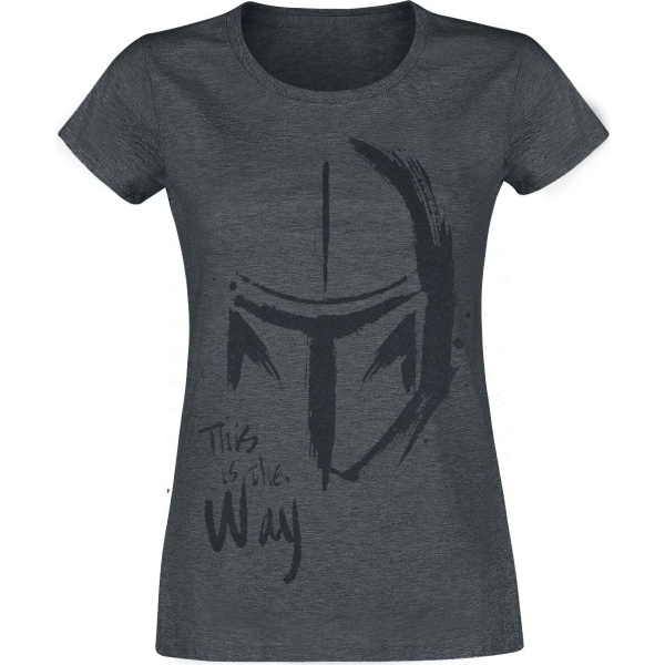 Star Wars The Mandalorian - This Is The Way Dámské tričko grafit - Merchstore.cz