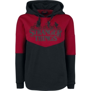 Stranger Things Upside Down Dámská mikina s kapucí na zip cervená/cerná - Merchstore.cz