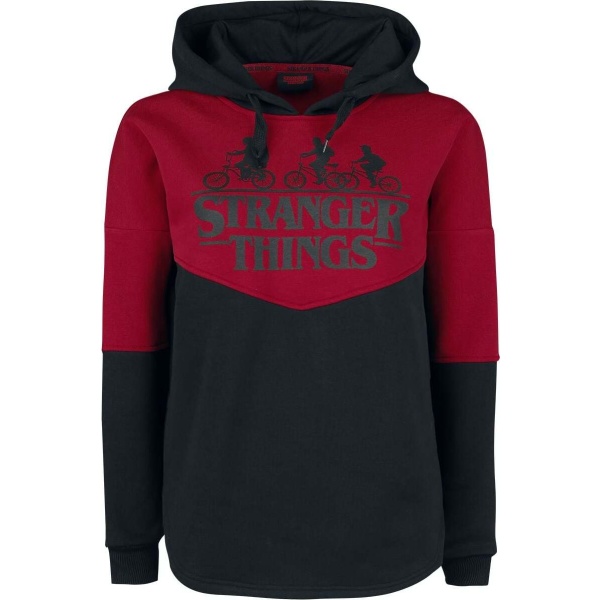 Stranger Things Upside Down Dámská mikina s kapucí na zip cervená/cerná - Merchstore.cz