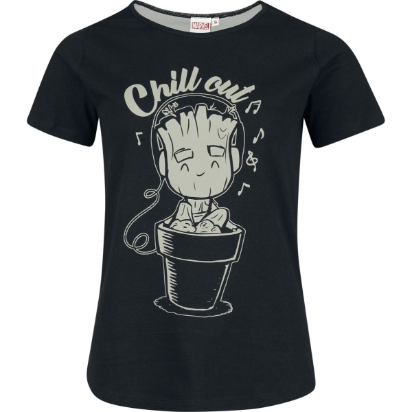 Strážci galaxie Groot - Chill Out Dámské tričko černá - Merchstore.cz