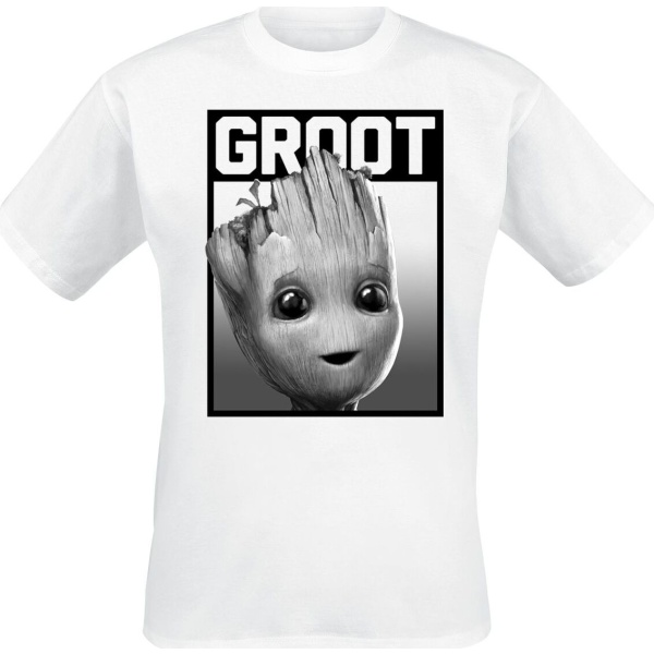 Strážci galaxie Groot - Square Tričko bílá - Merchstore.cz