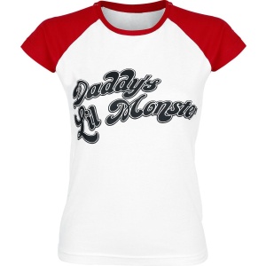 Suicide Squad Daddy's Lil' Monster Dámské tričko bílá/cervená - Merchstore.cz