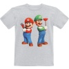 Super Mario Kids - Plumbing Bros. detské tricko šedá - Merchstore.cz