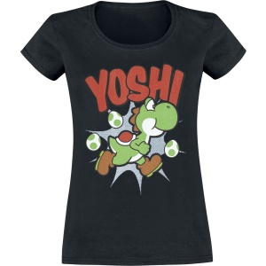 Super Mario Yoshi Dámské tričko černá - Merchstore.cz