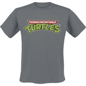 Teenage Mutant Ninja Turtles TMNT Classic Logo Tričko tmavě šedá - Merchstore.cz