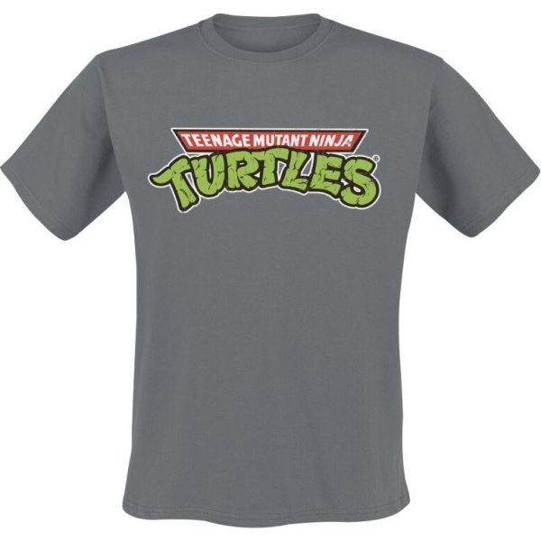 Teenage Mutant Ninja Turtles TMNT Classic Logo Tričko tmavě šedá - Merchstore.cz