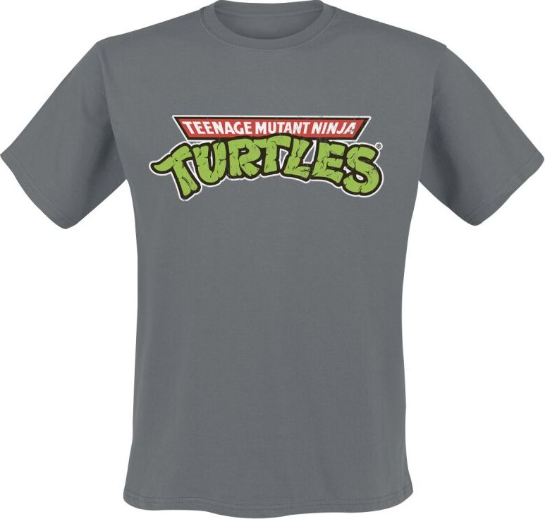 Teenage Mutant Ninja Turtles TMNT Classic Logo Tričko tmavě šedá - Merchstore.cz Teenage Mutant Ninja Turtles TMNT Classic Logo Tričko tmavě šedá - Merchstore.cz