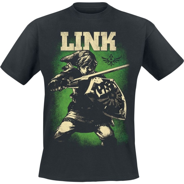 The Legend Of Zelda Link - Hero Of Hyrule Tričko černá - Merchstore.cz