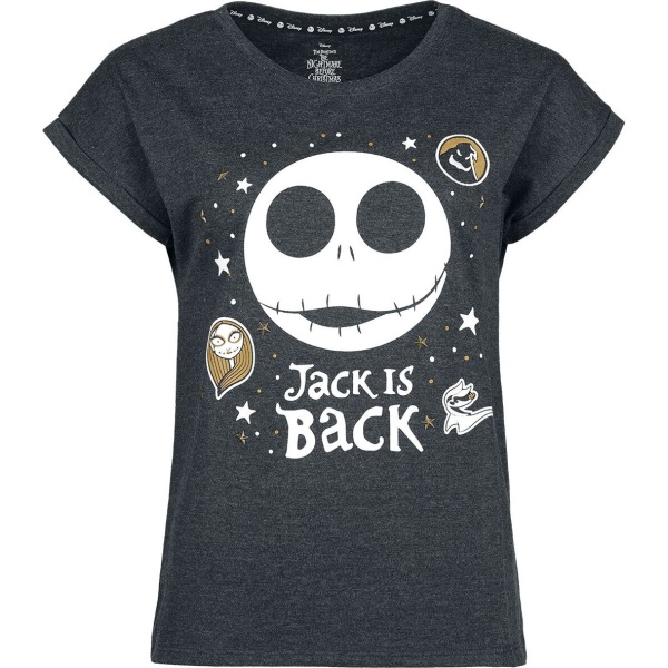 The Nightmare Before Christmas Jack Is Back Dámské tričko černá - Merchstore.cz