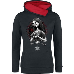 The Nightmare Before Christmas Sally Dámská mikina s kapucí cerná/cervená - Merchstore.cz