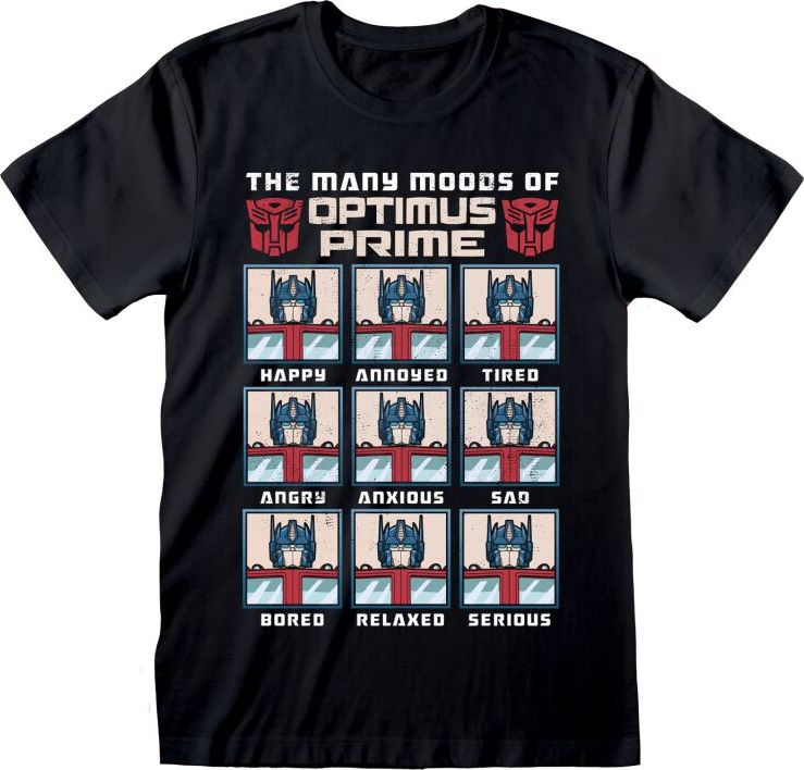 Transformers Many Moods Of Optimus Prime Tričko černá - Merchstore.cz Transformers Many Moods Of Optimus Prime Tričko černá - Merchstore.cz