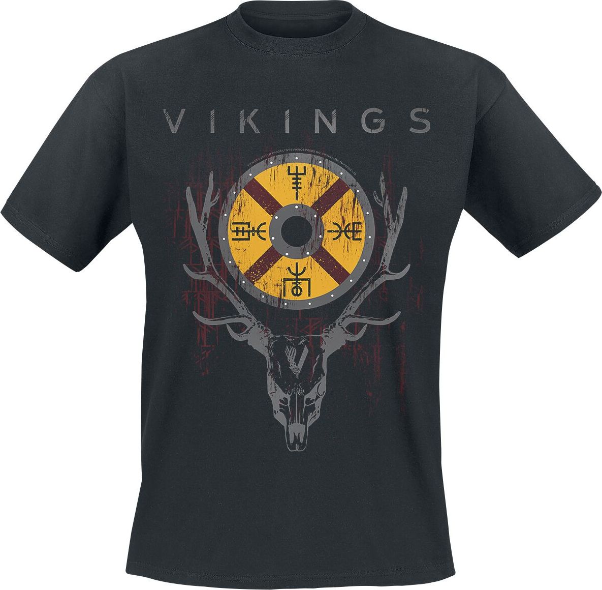 Vikings Deer Tričko černá - Merchstore.cz Vikings Deer Tričko černá - Merchstore.cz